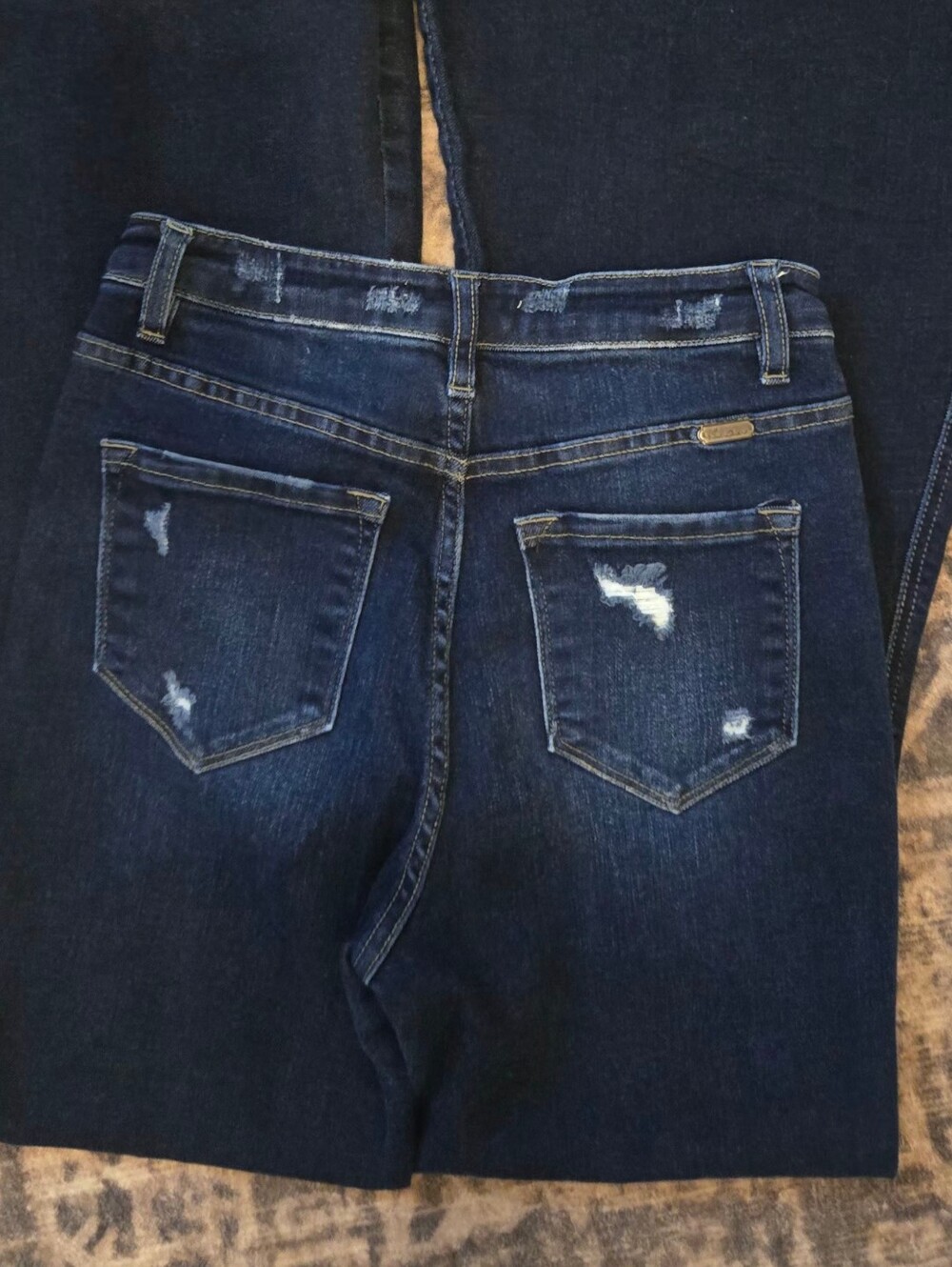 KanCan Women's Dark Blue Flared Jeans - Picture 4 of 6